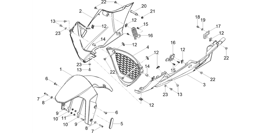 Front mudguard-Pillar