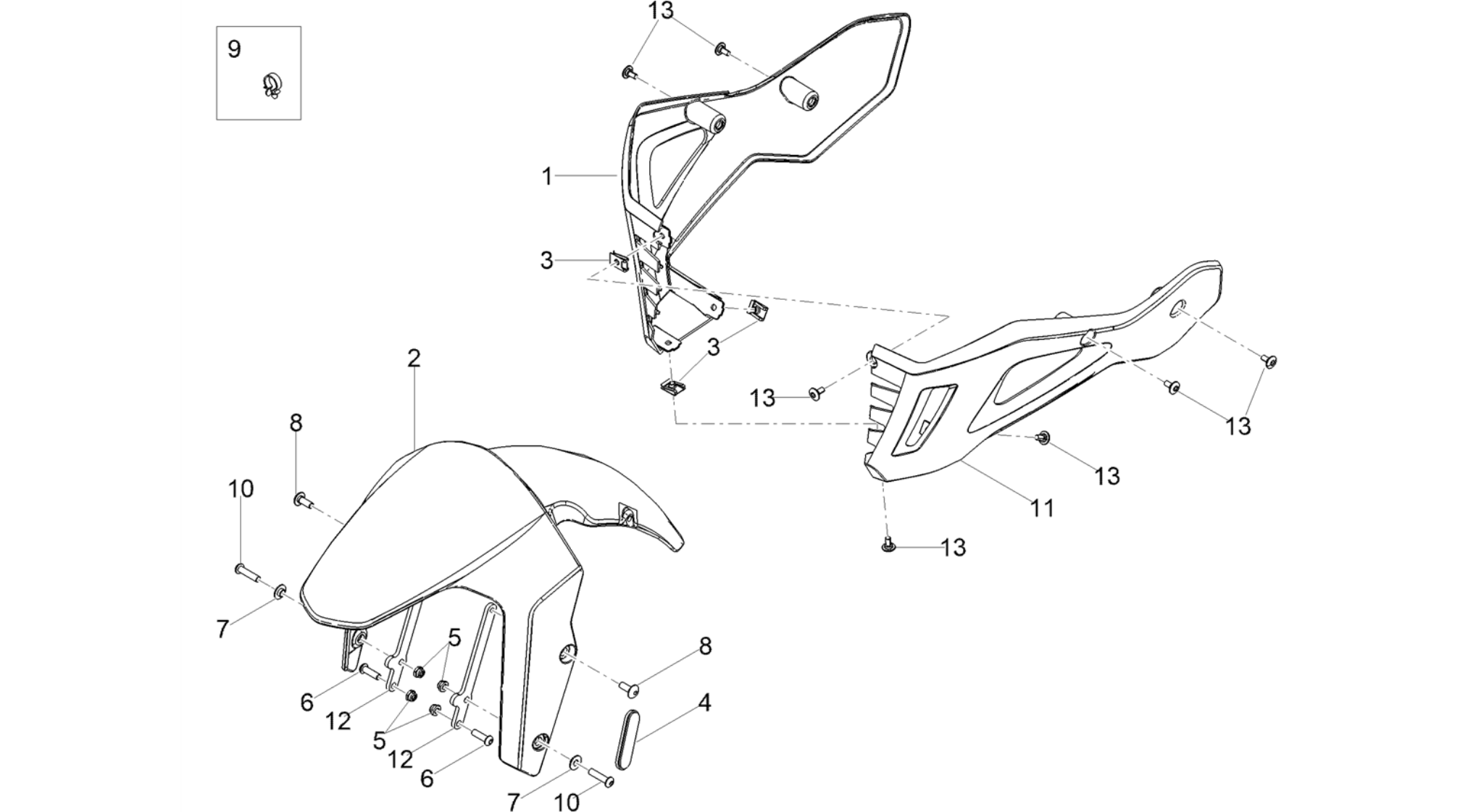 Front mudguard-Pillar
