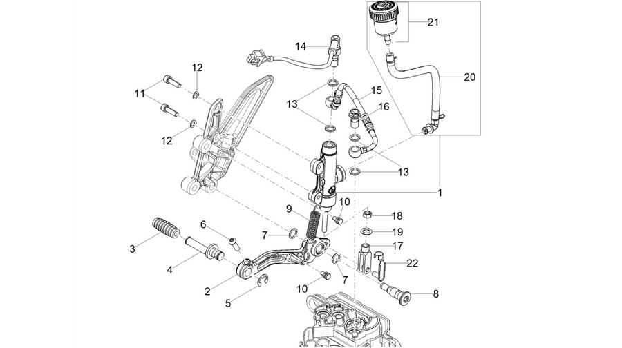 Rear master cylinder