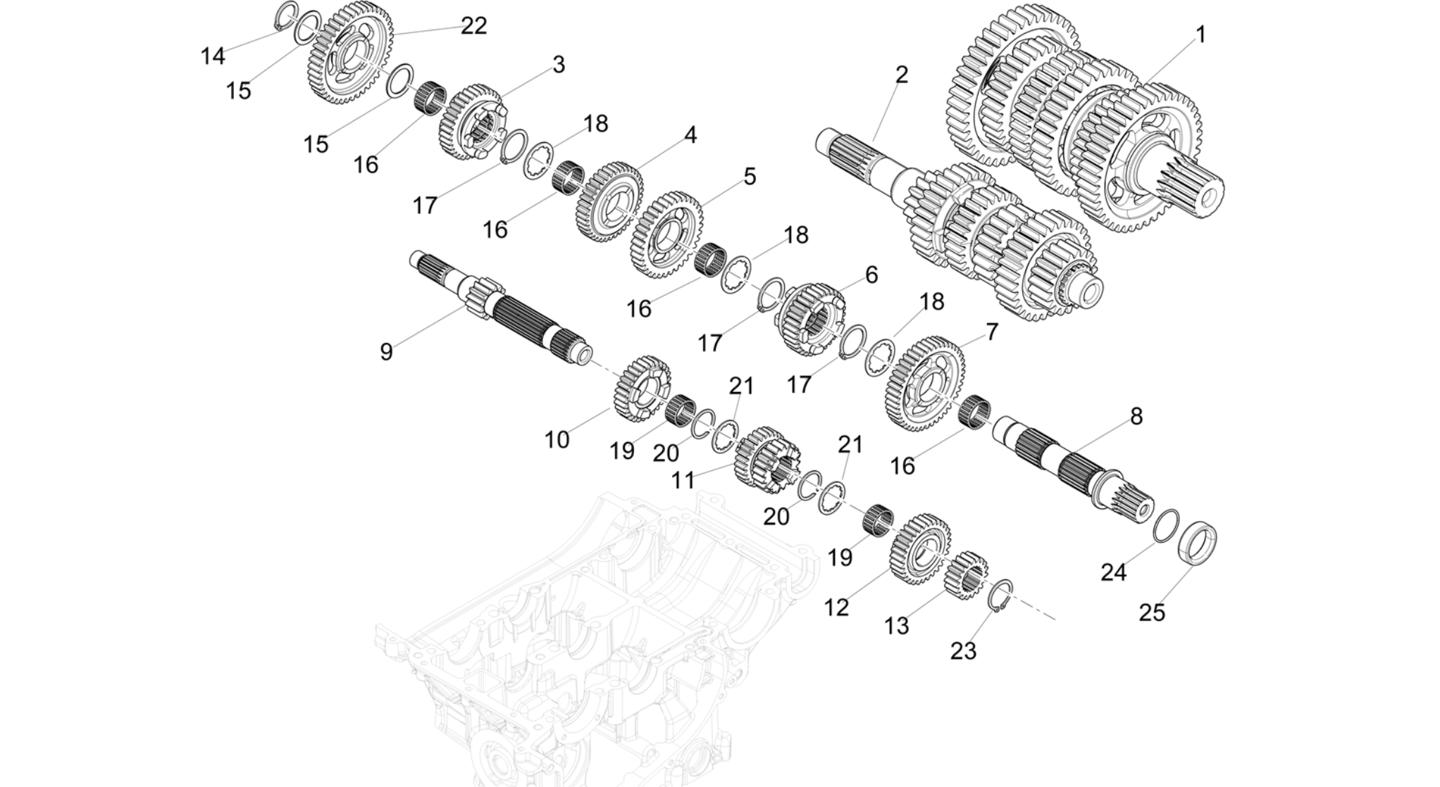 Gear box - Gear assembly