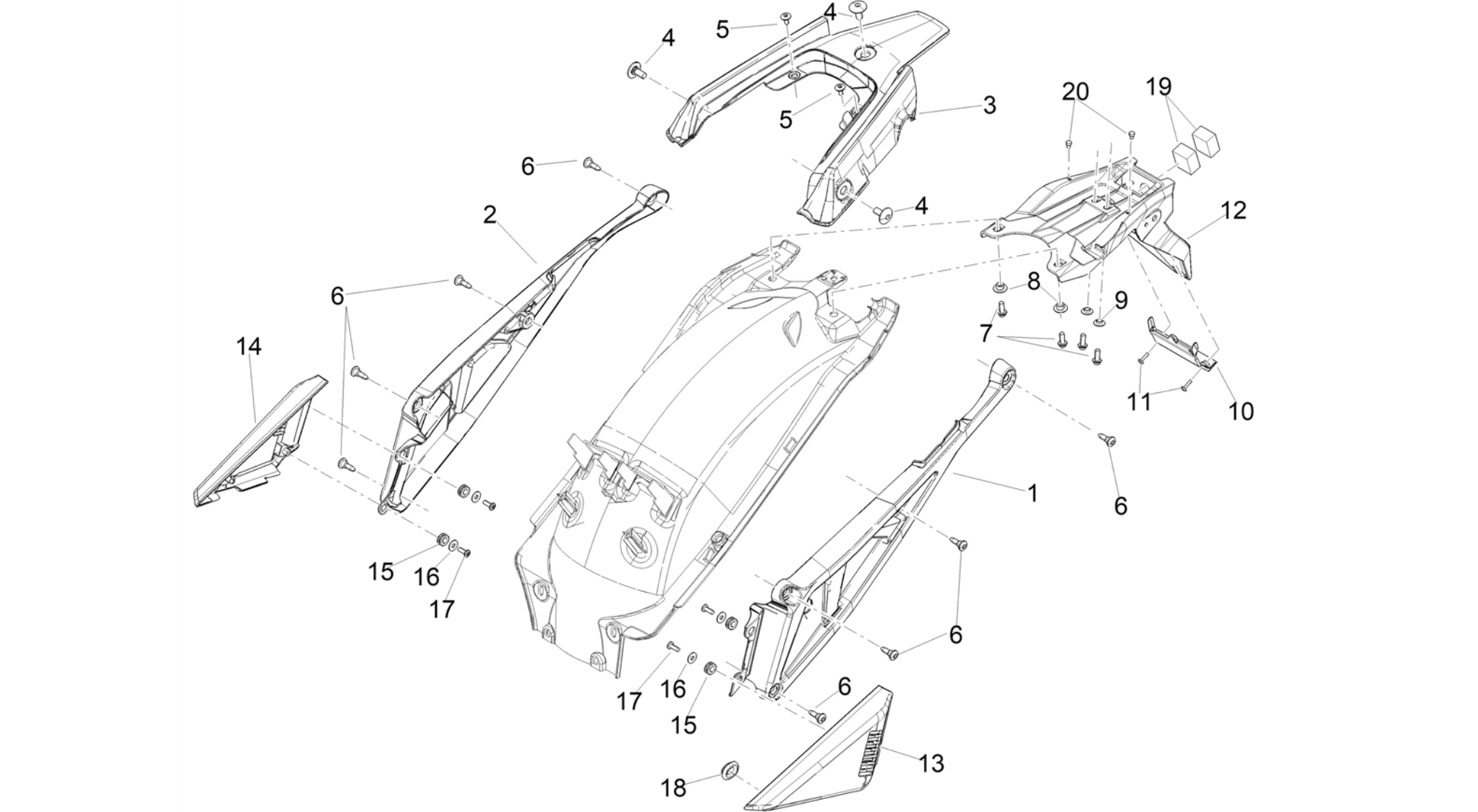 Rear body