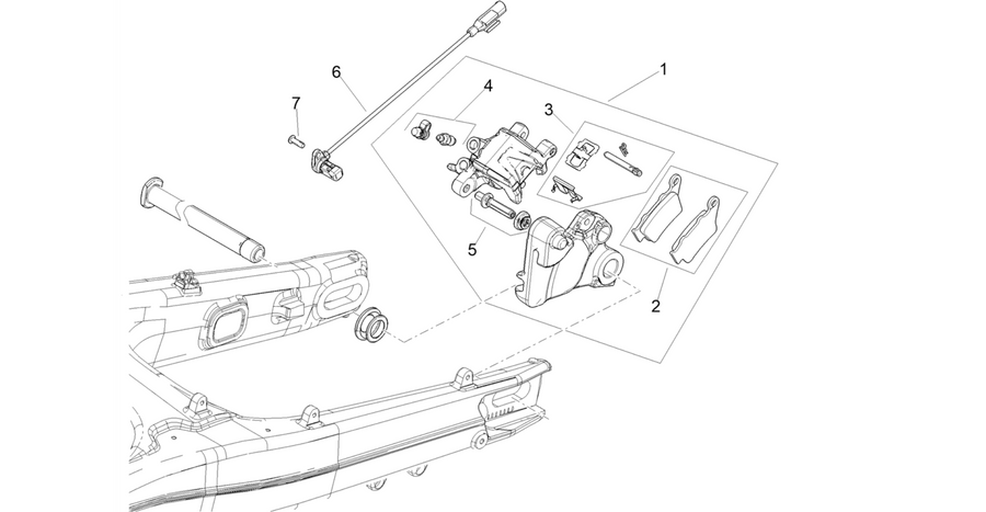 Rear brake caliper