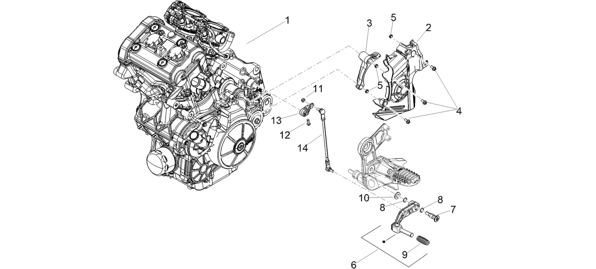 Engine-Completing part-Lever