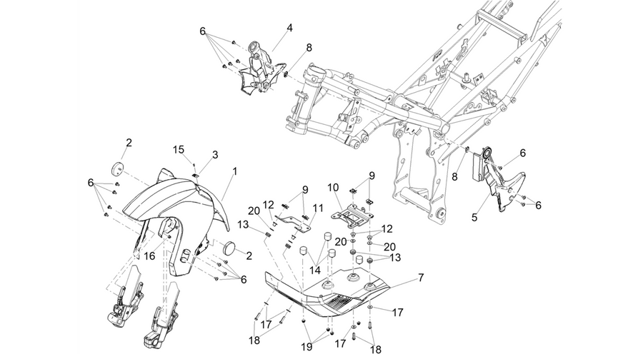 Front mudguard-Pillar