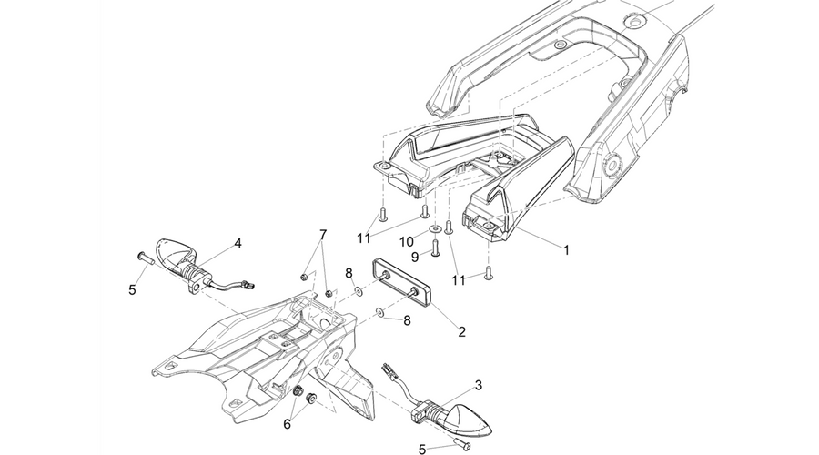 Rear headlamps