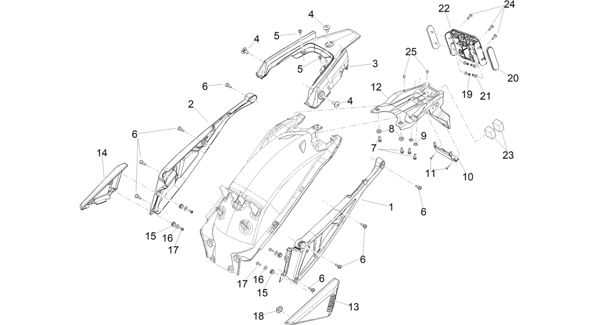 Rear body