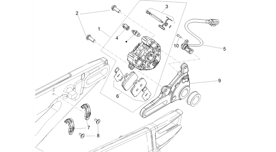 Rear brake caliper