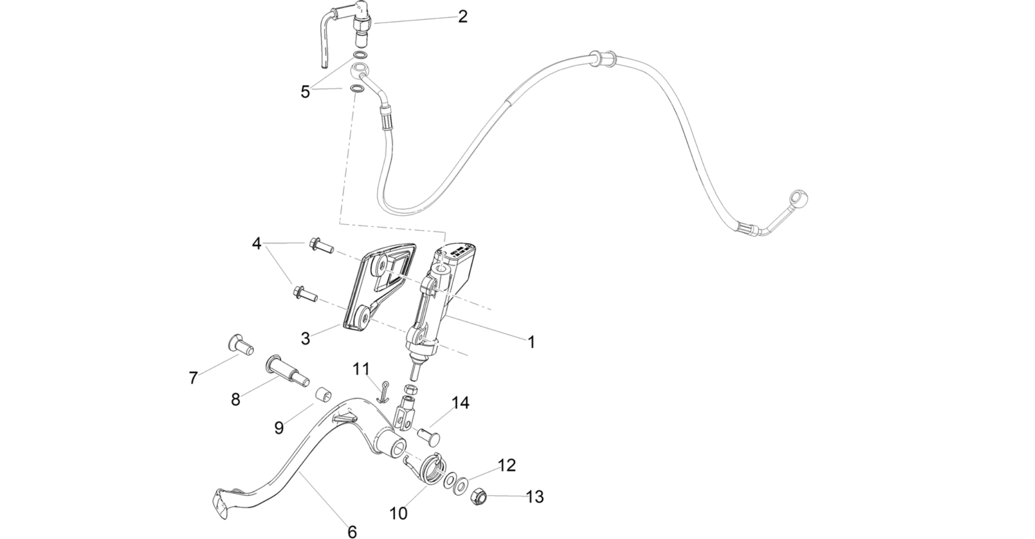 Rear master cylinder