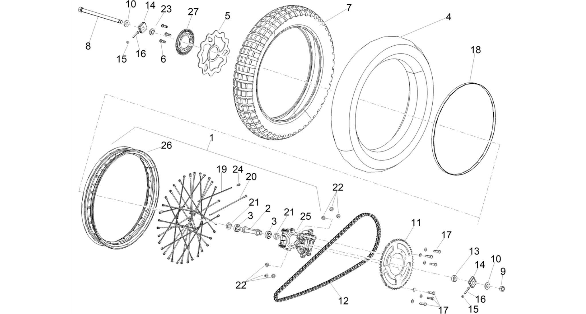 Rear wheel
