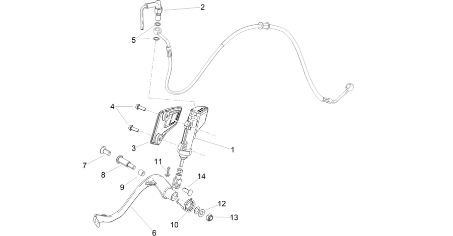 Rear master cylinder