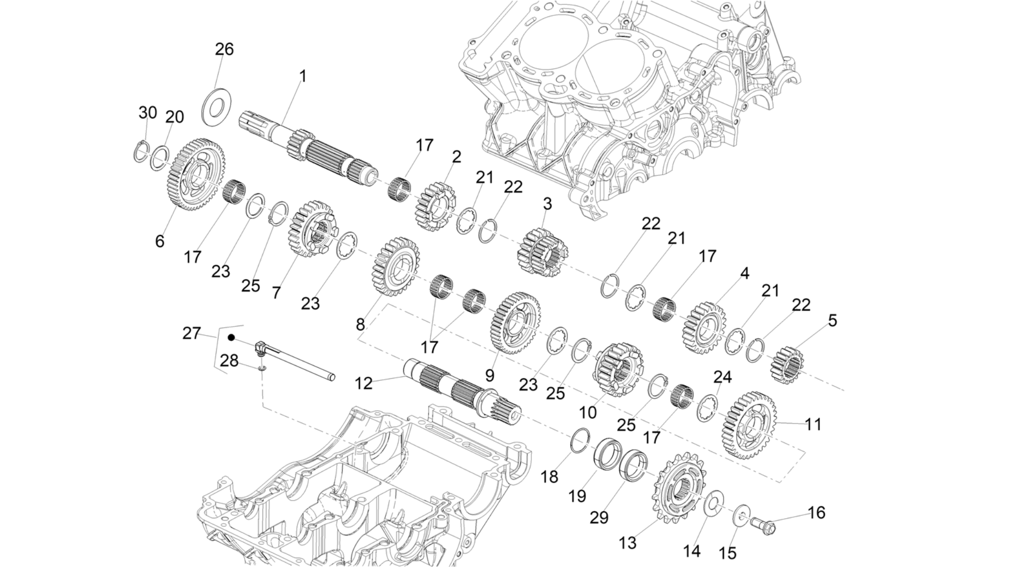 Gear box - Gear assembly