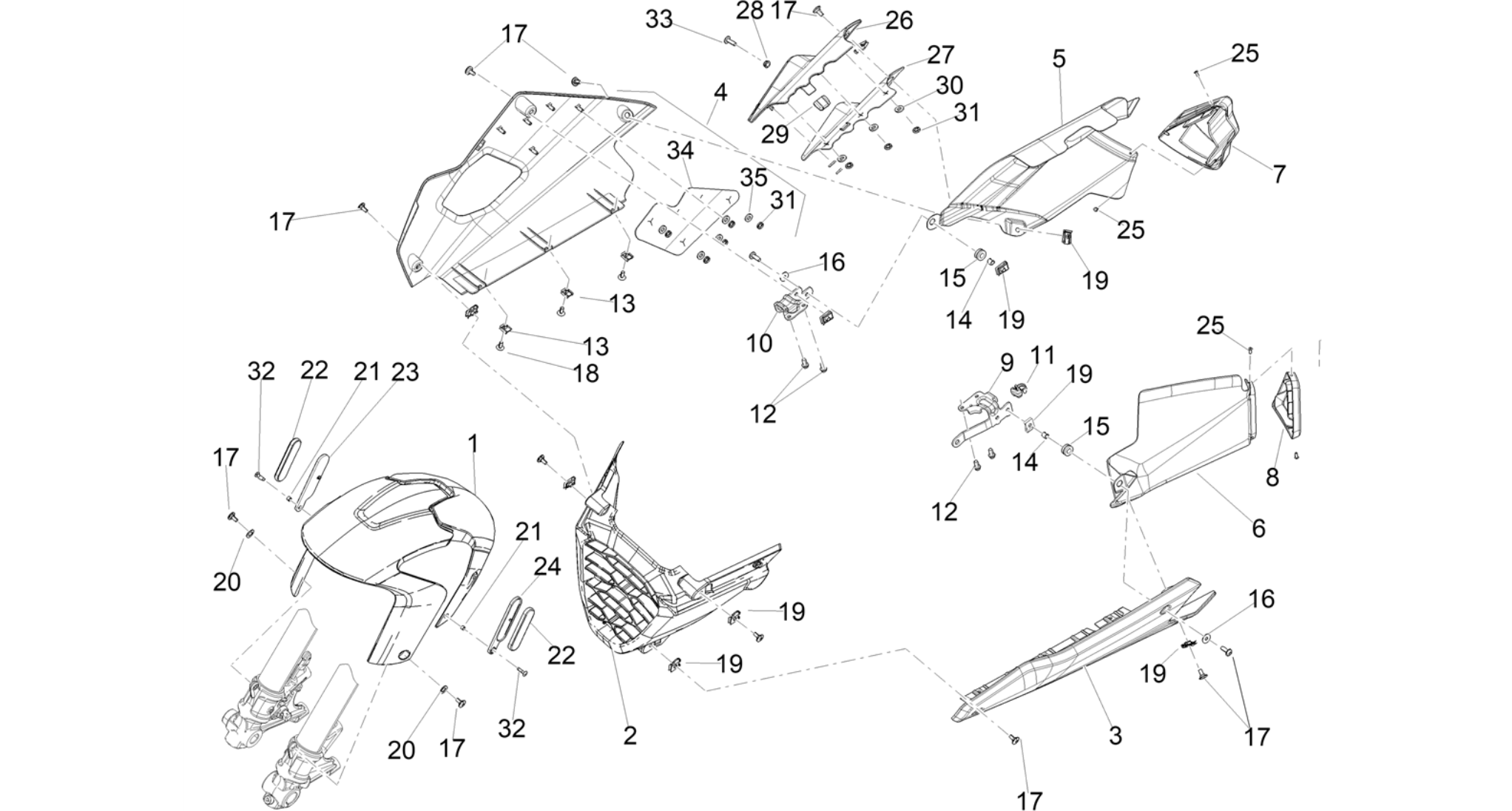 Front mudguard-Pillar