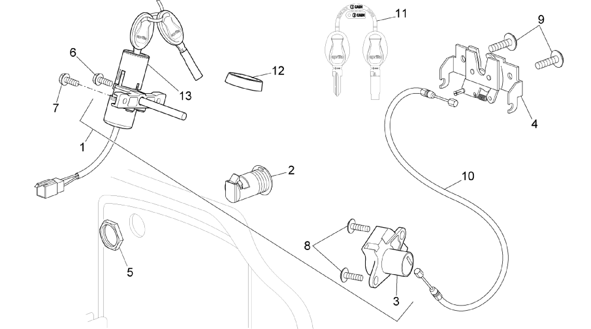 Lock hardware kit