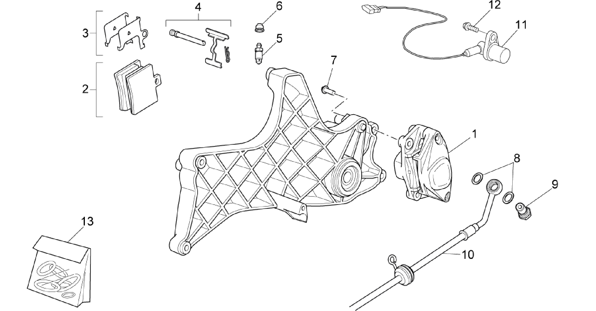 Rear caliper
