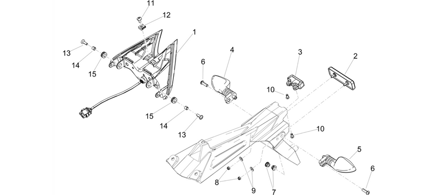 Rear headlamps