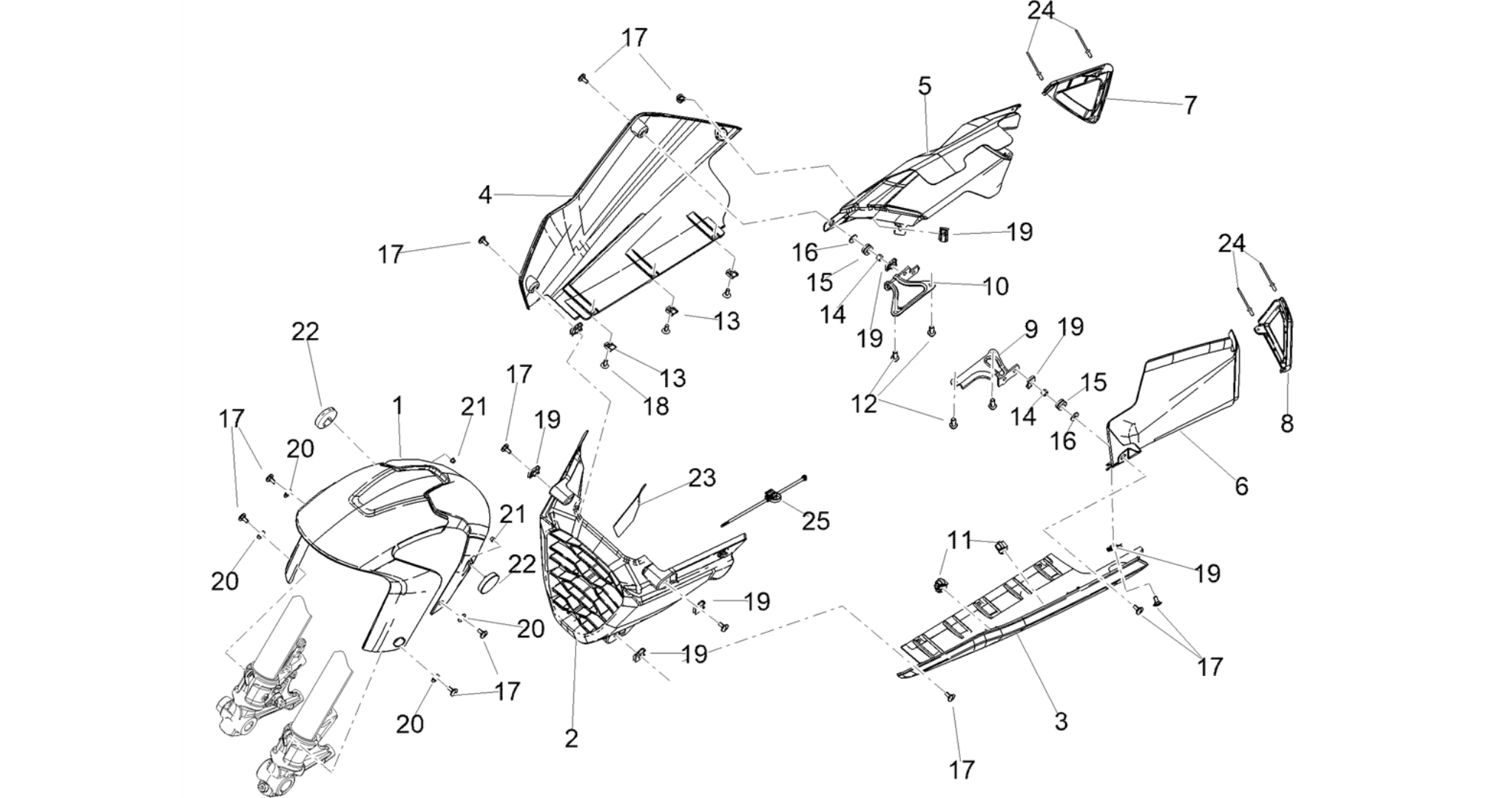 Front mudguard-Pillar