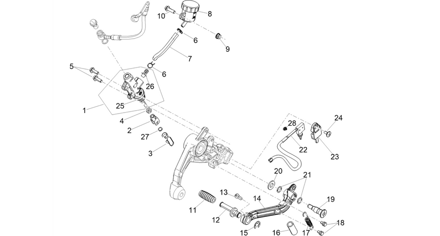 Rear master cylinder