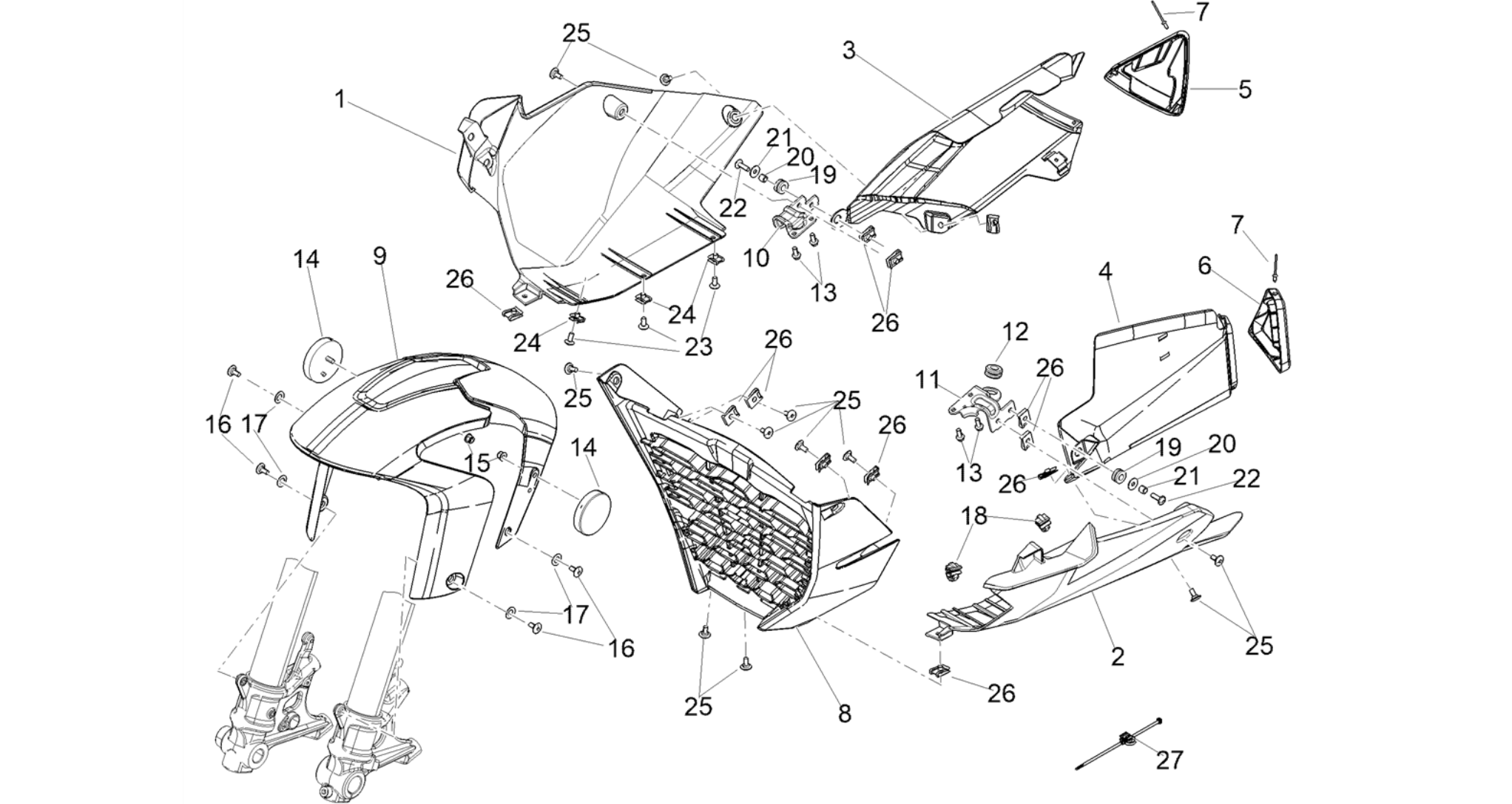 Front mudguard-Pillar