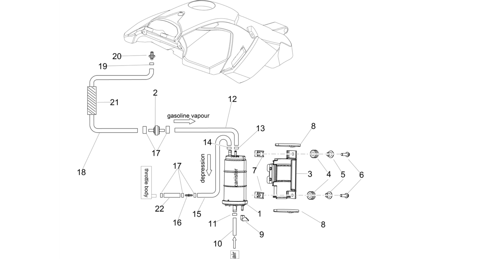 Fuel vapour recover system