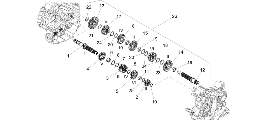 Gear box - Gear assembly