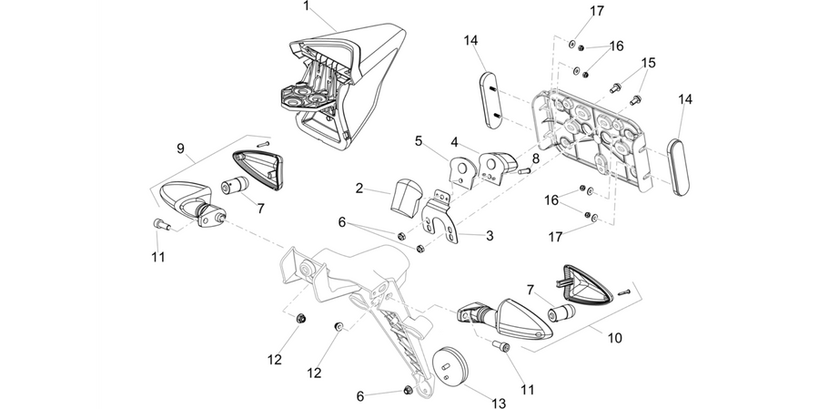 Rear headlamps