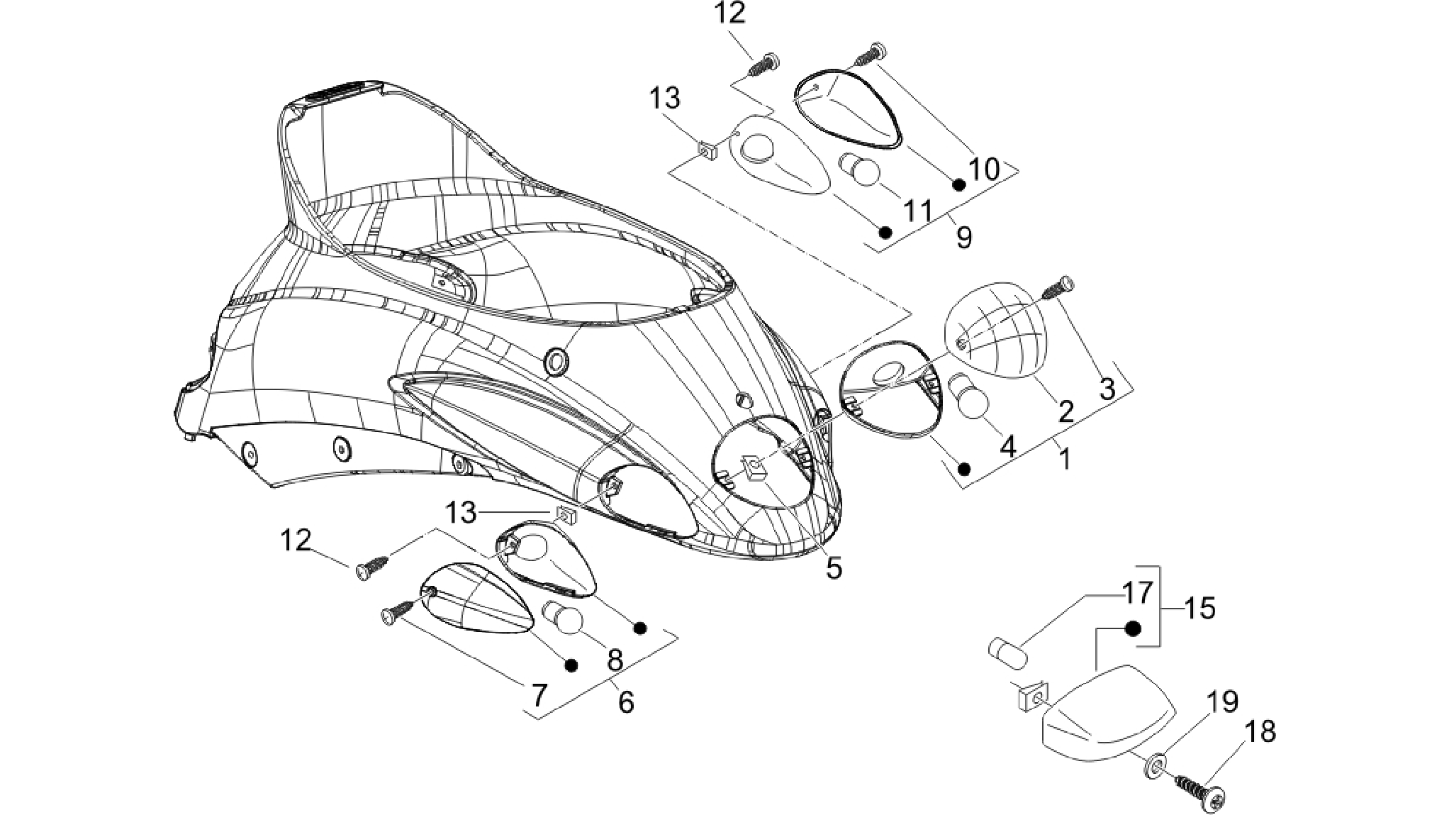 Rear headlamps - Turn signal lamps