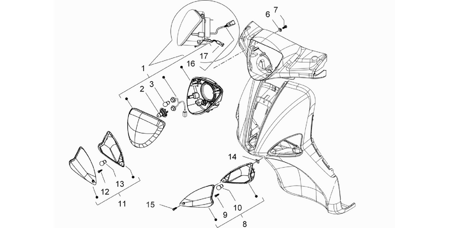 Front headlamps - Turn signal lamps