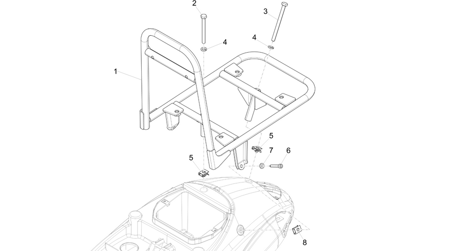 Rear luggage rack