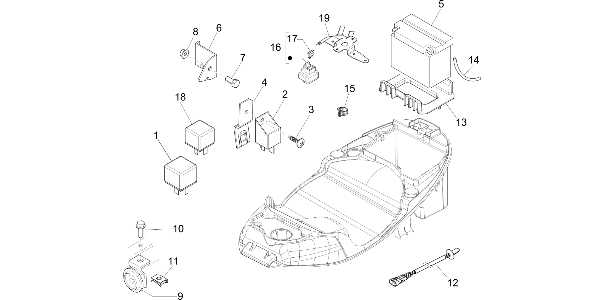Remote control switches - Battery - Horn