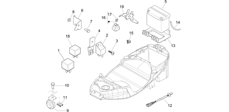 Remote control switches - Battery - Horn