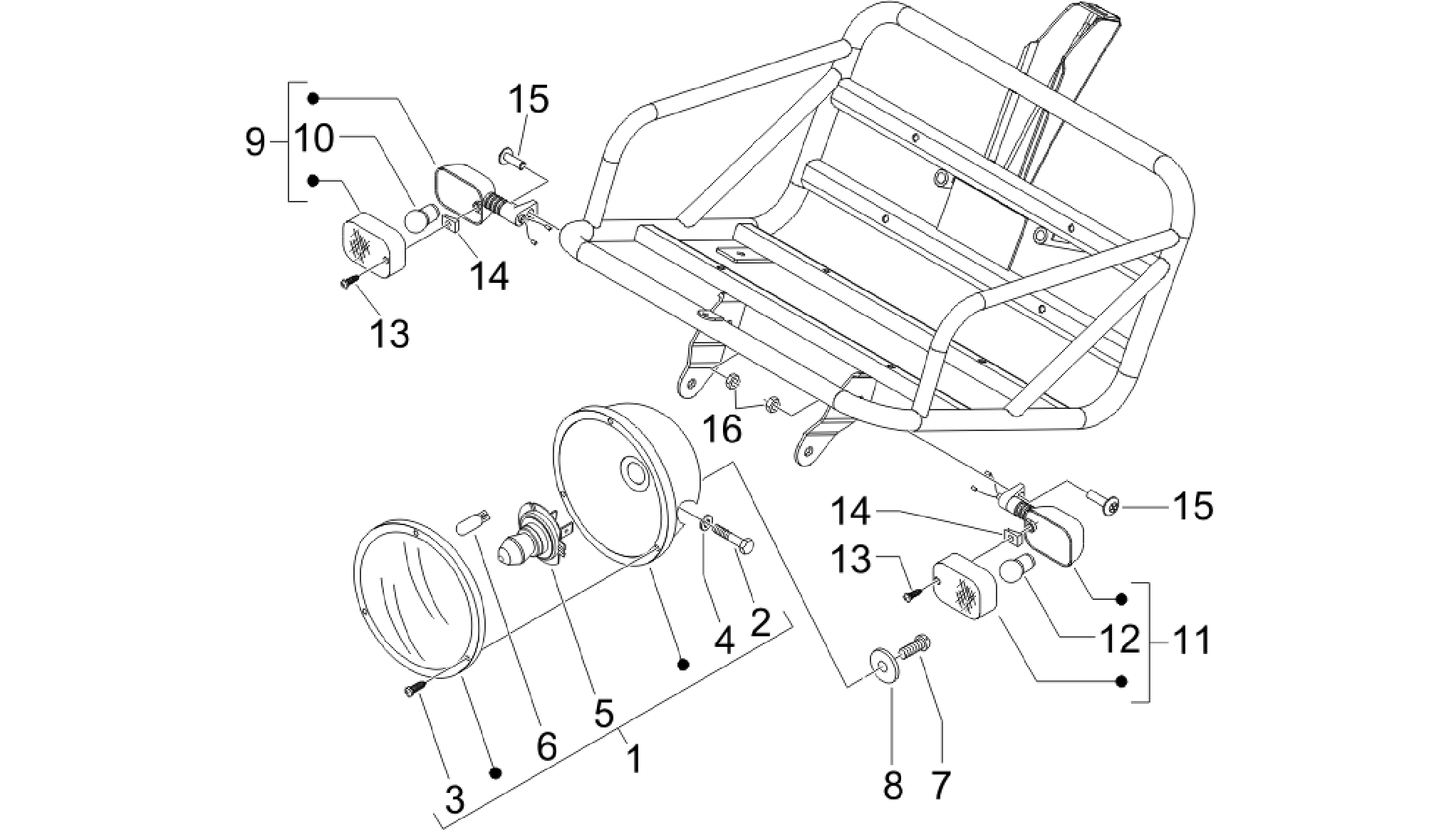 Front headlamps - Turn signal lamps