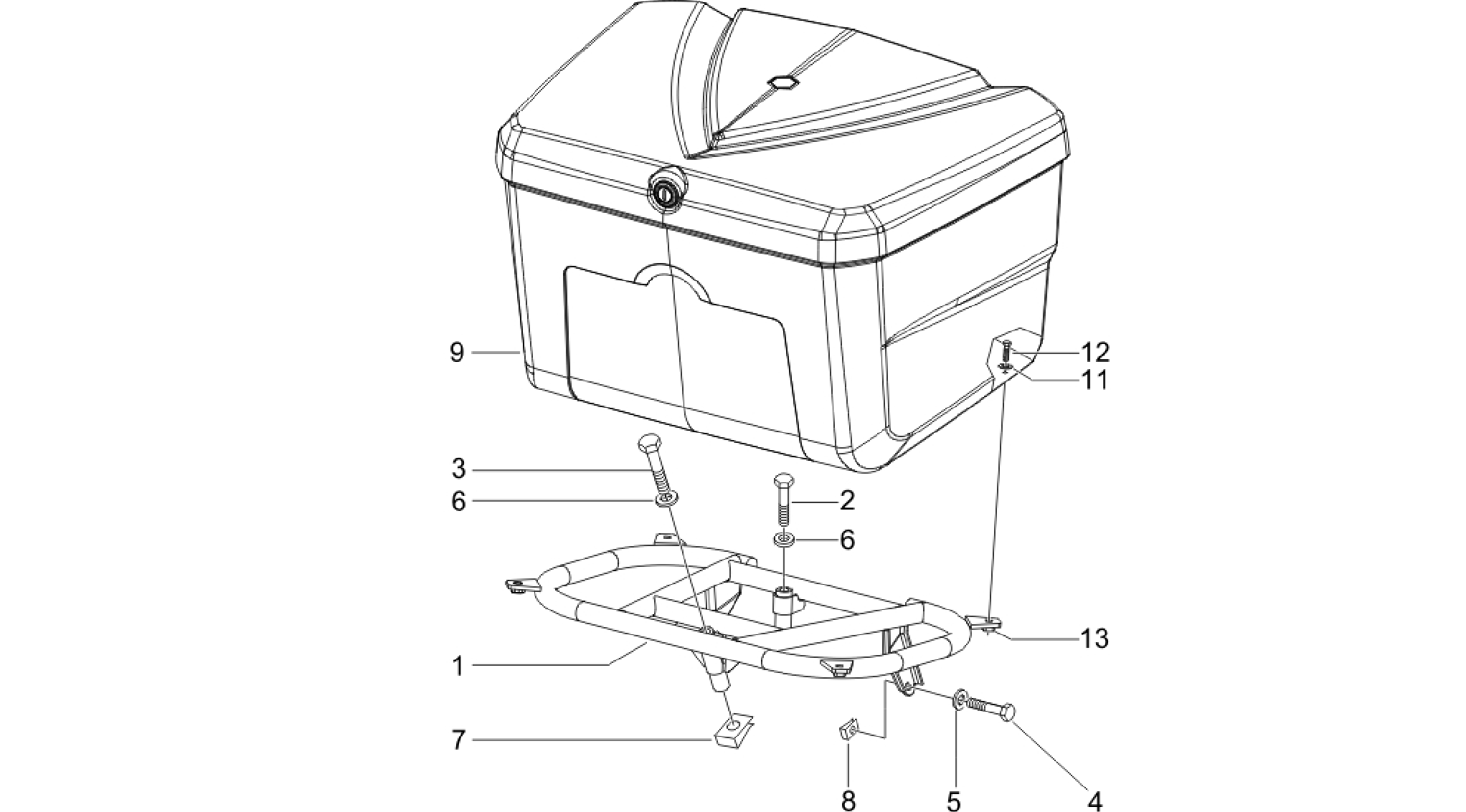 Rear luggage rack