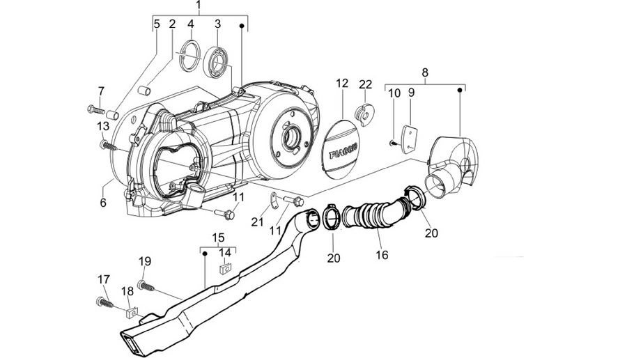 Crankcase cover - Crankcase cooling
