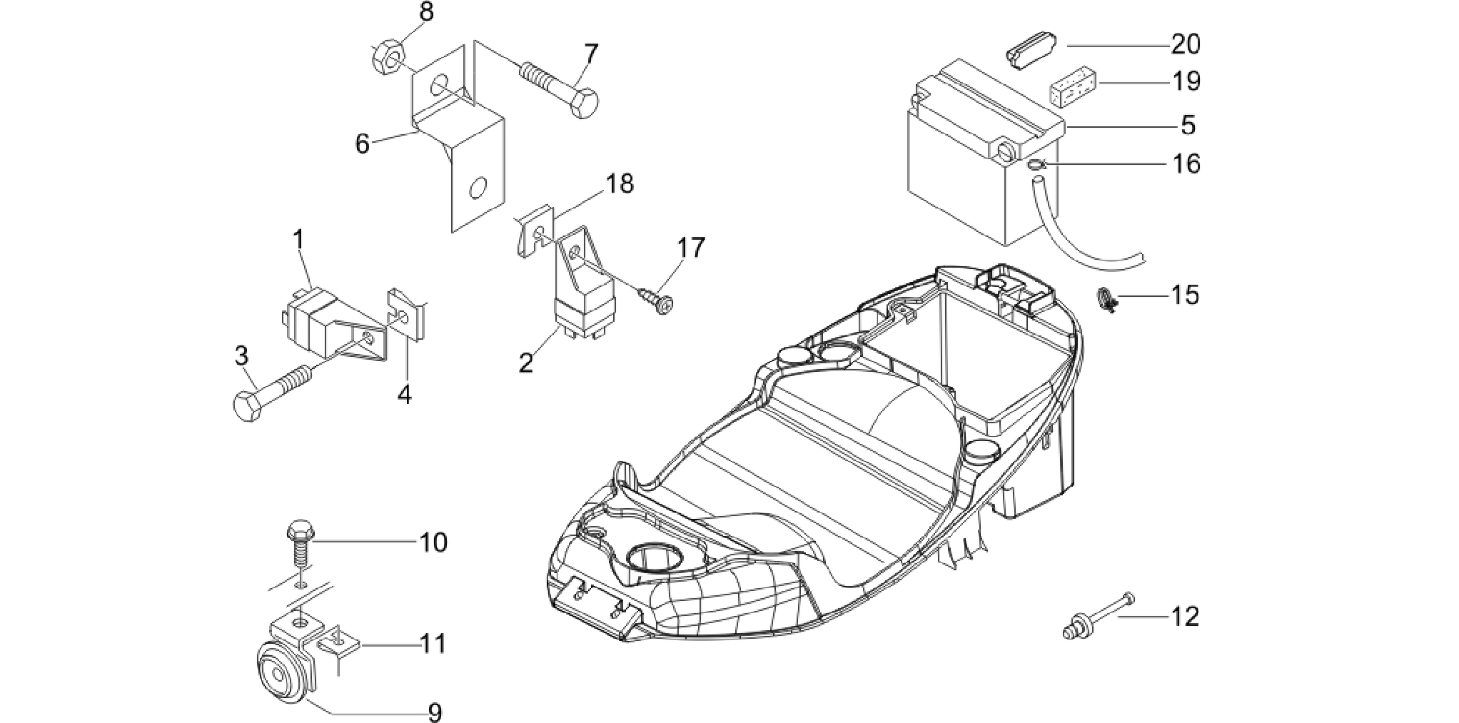 Remote control switches - Battery - Horn