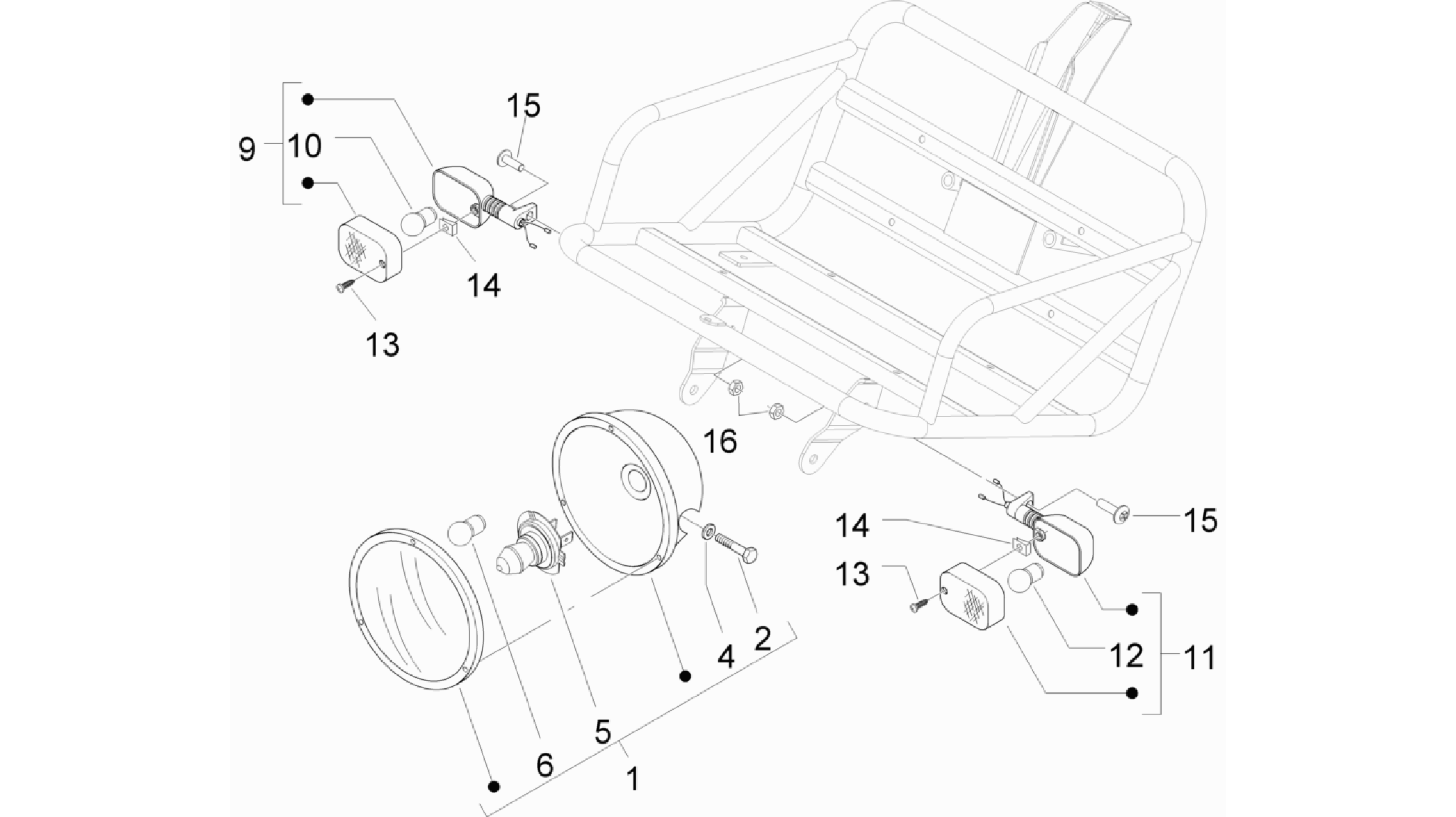 Front headlamps - Turn signal lamps