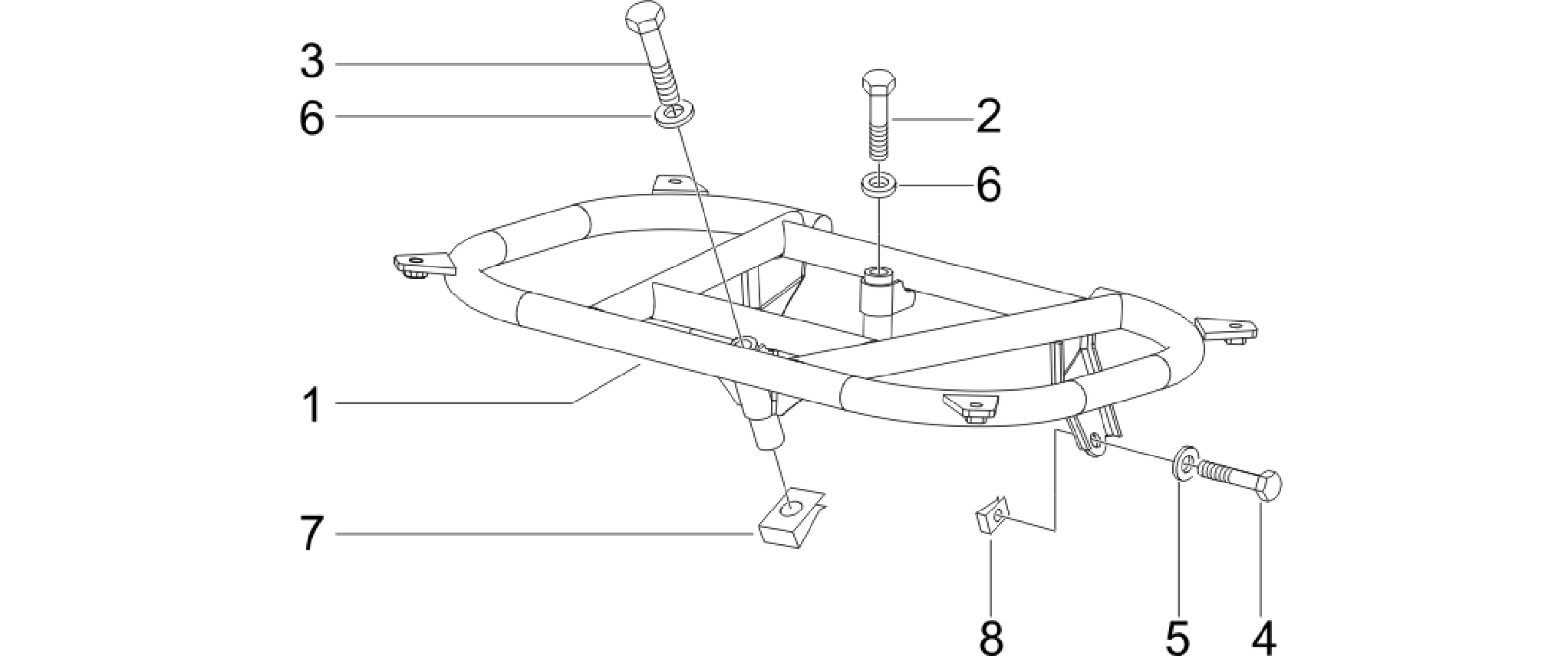 Rear luggage rack