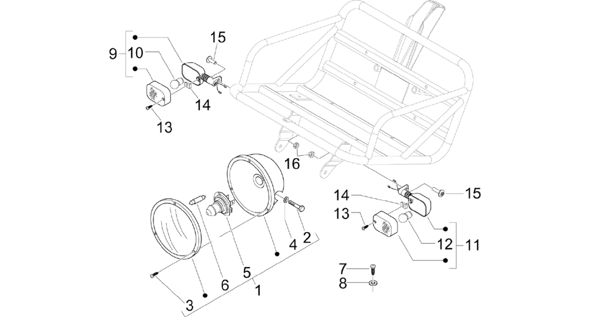 Front headlamps - Turn signal lamps
