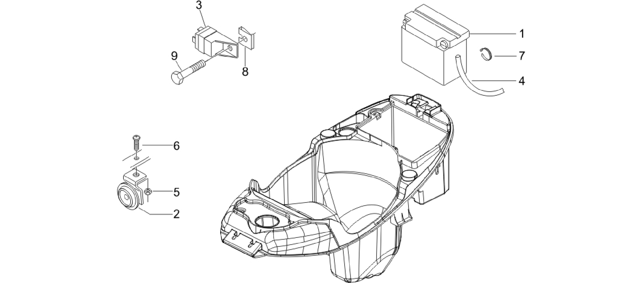 Remote control switches - Battery - Horn