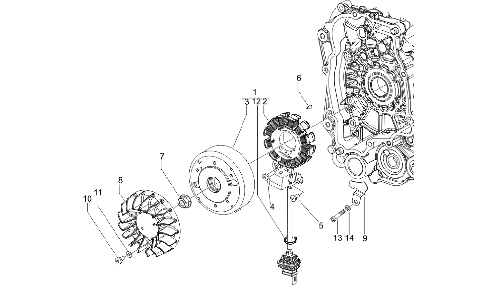 Flywheel magneto