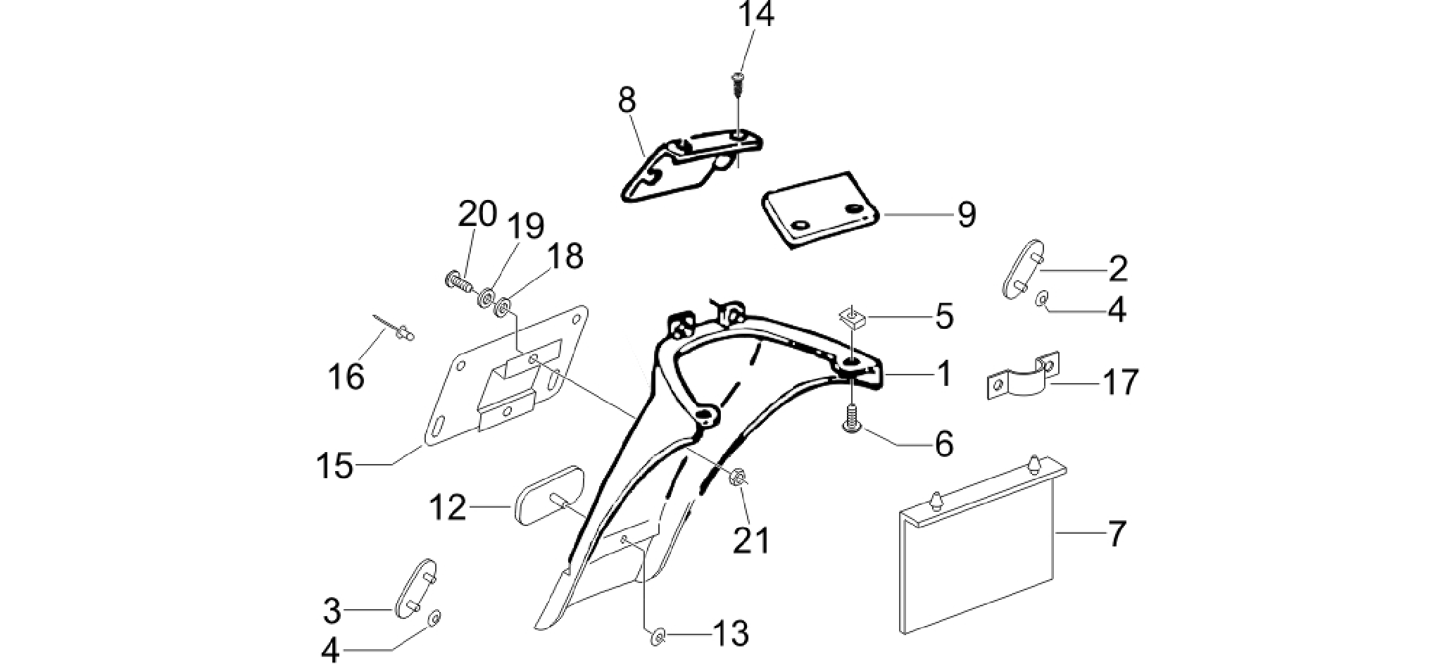 Rear cover - Splash guard