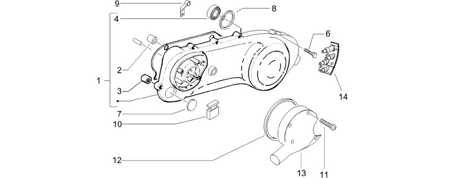 Crankcase cover - Crankcase cooling