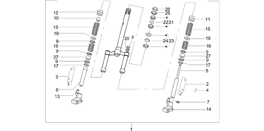 Fork/steering tube - Steering bearing unit