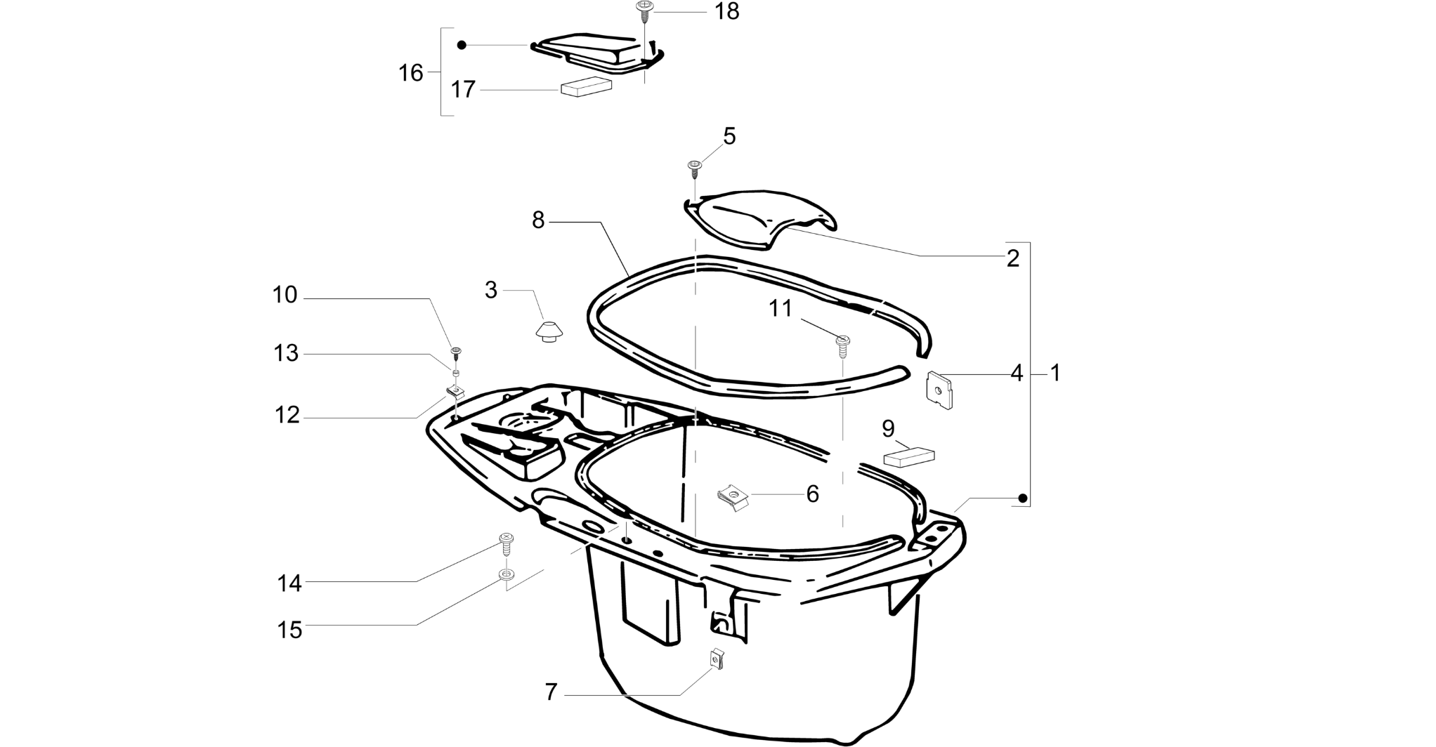 Helmet huosing - Undersaddle