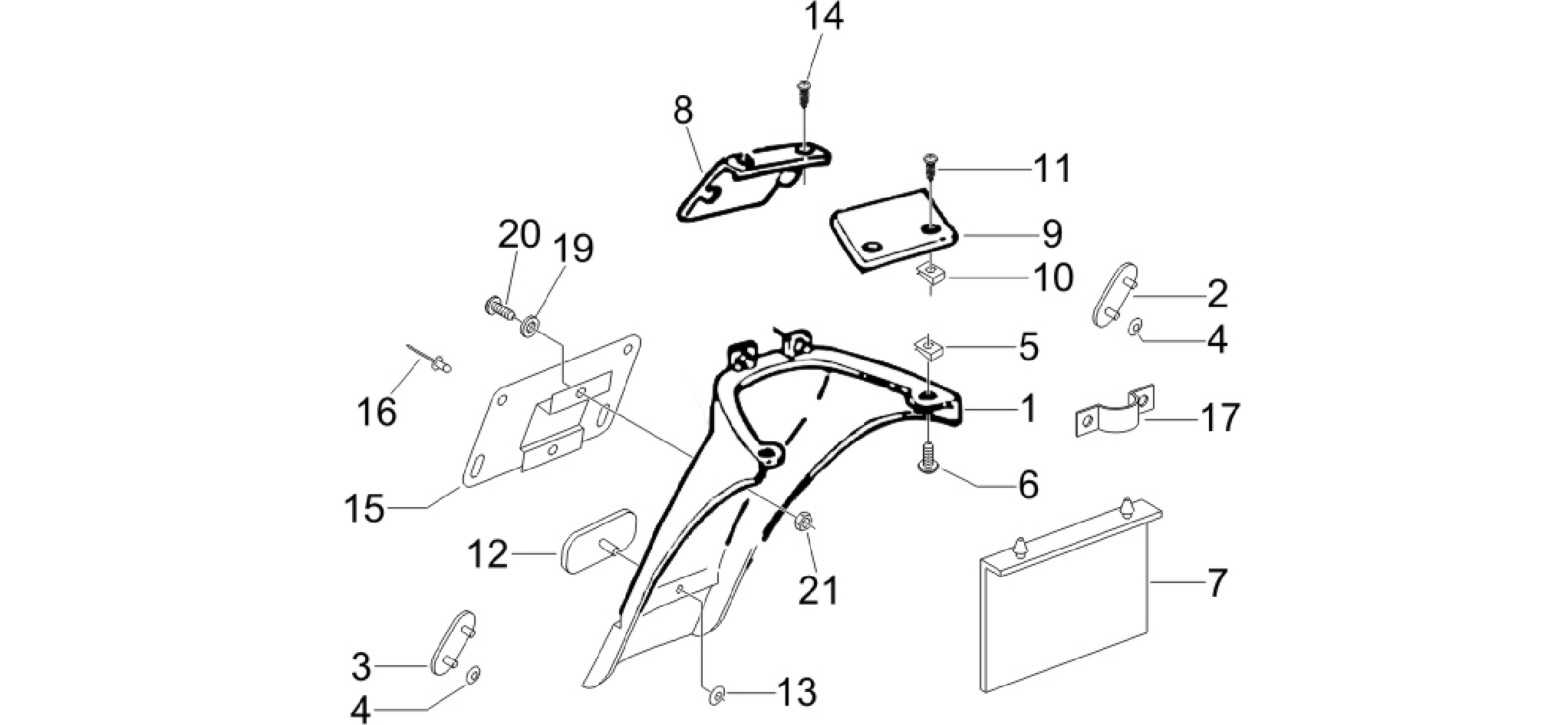 Rear cover - Splash guard