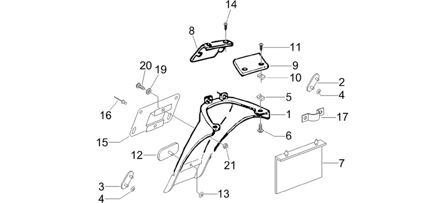 Rear cover - Splash guard