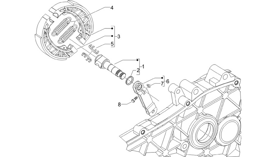 Rear brake - Brake jaw