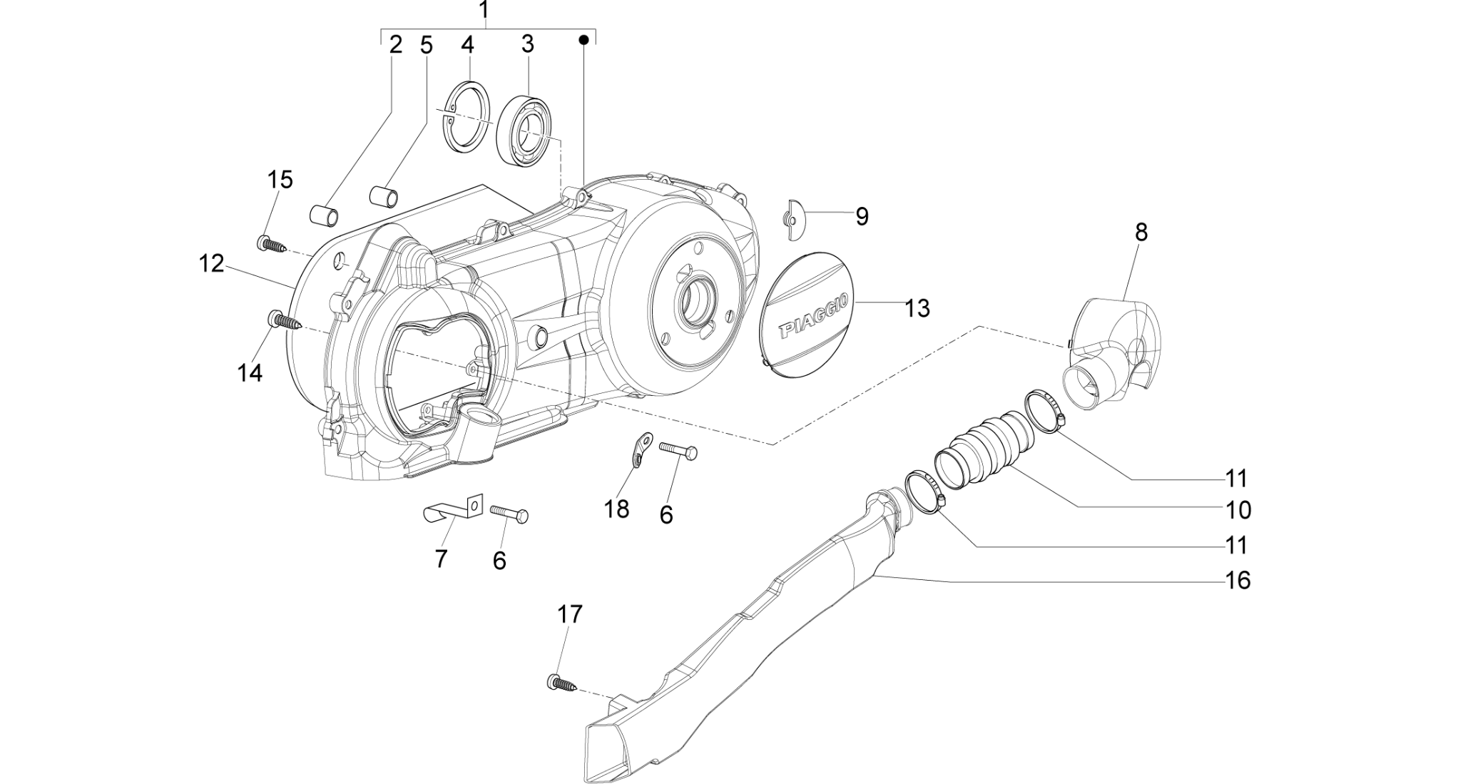 Crankcase cover - Crankcase cooling