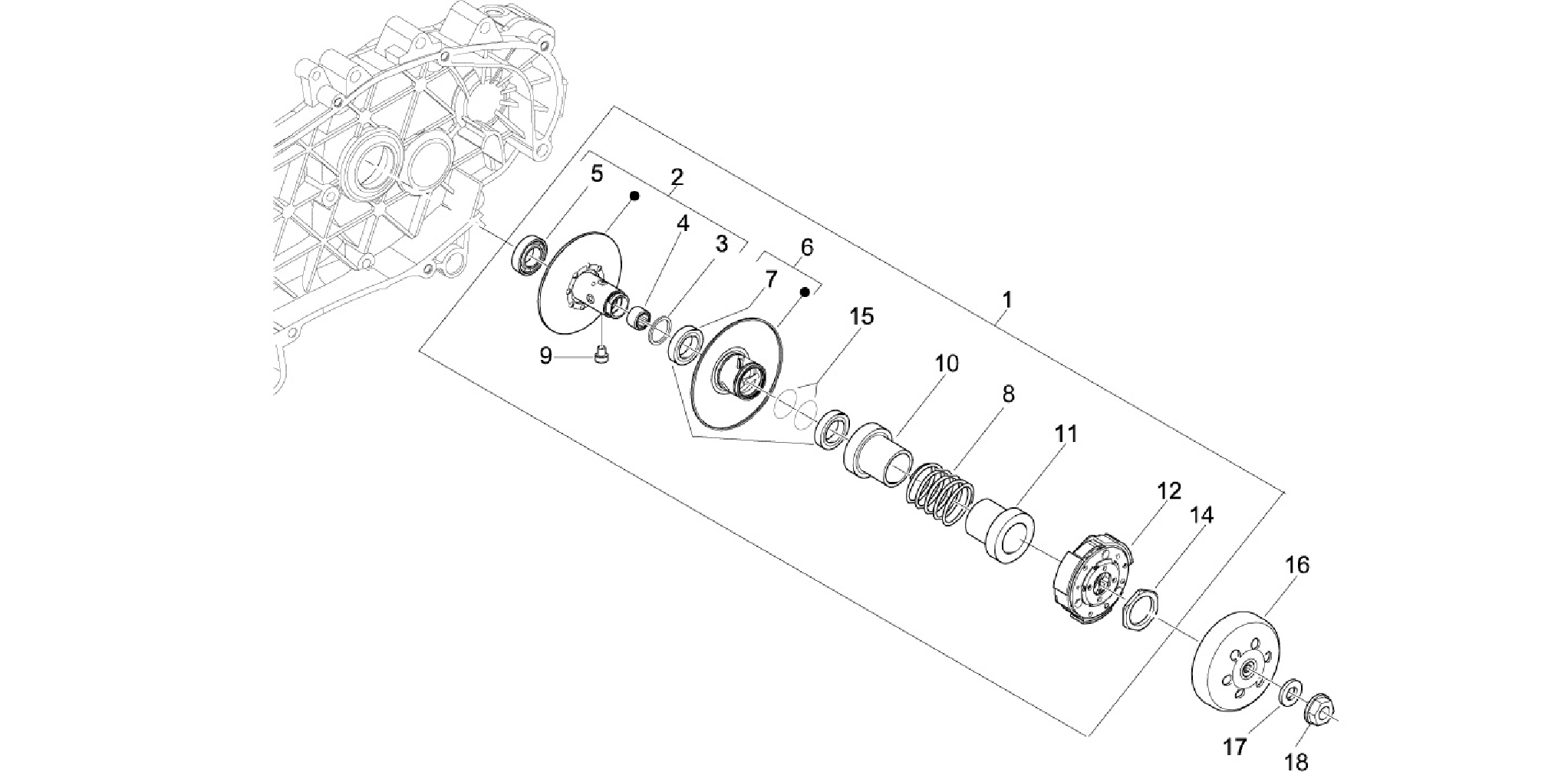Driven pulley