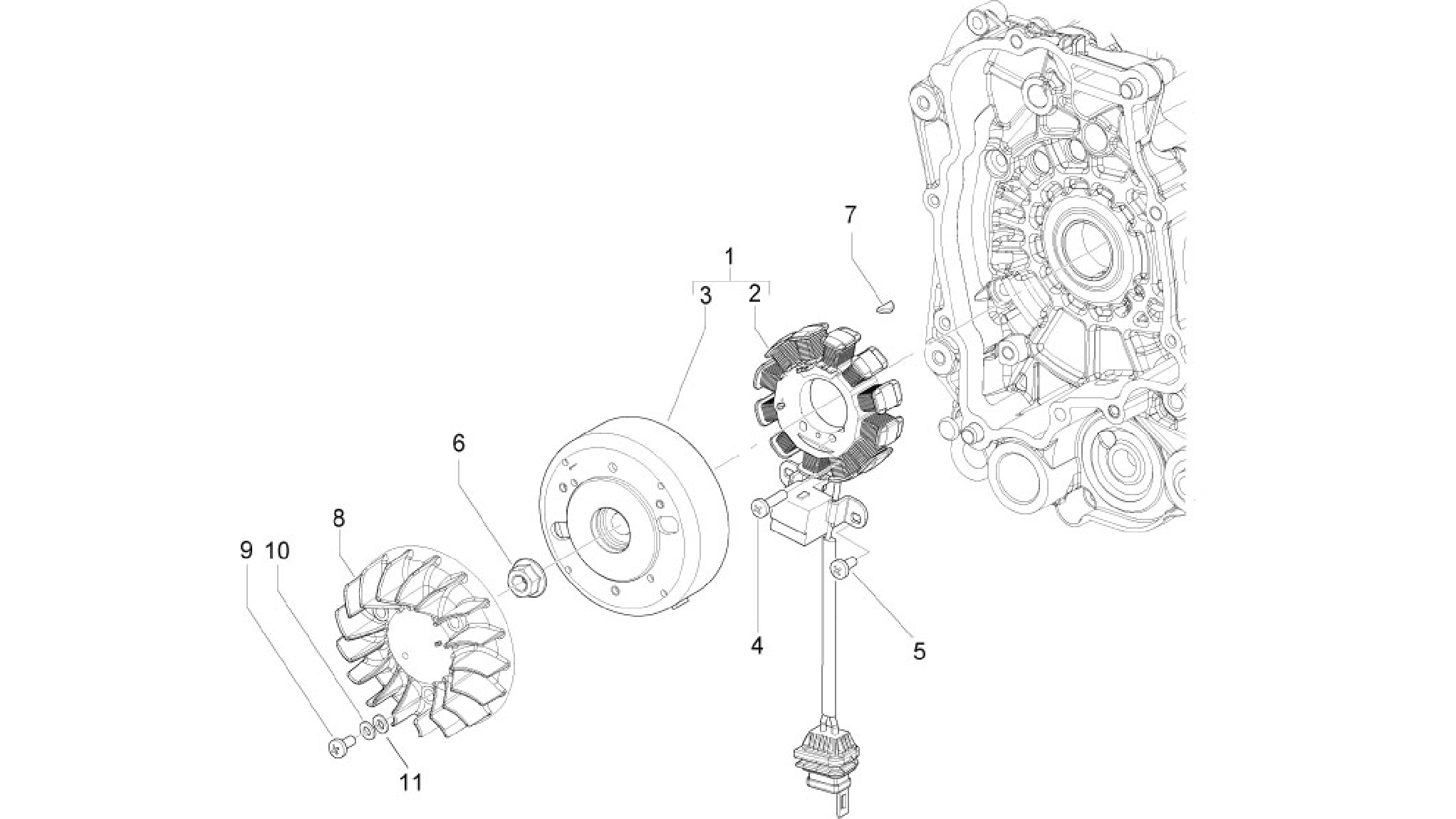 Flywheel magneto
