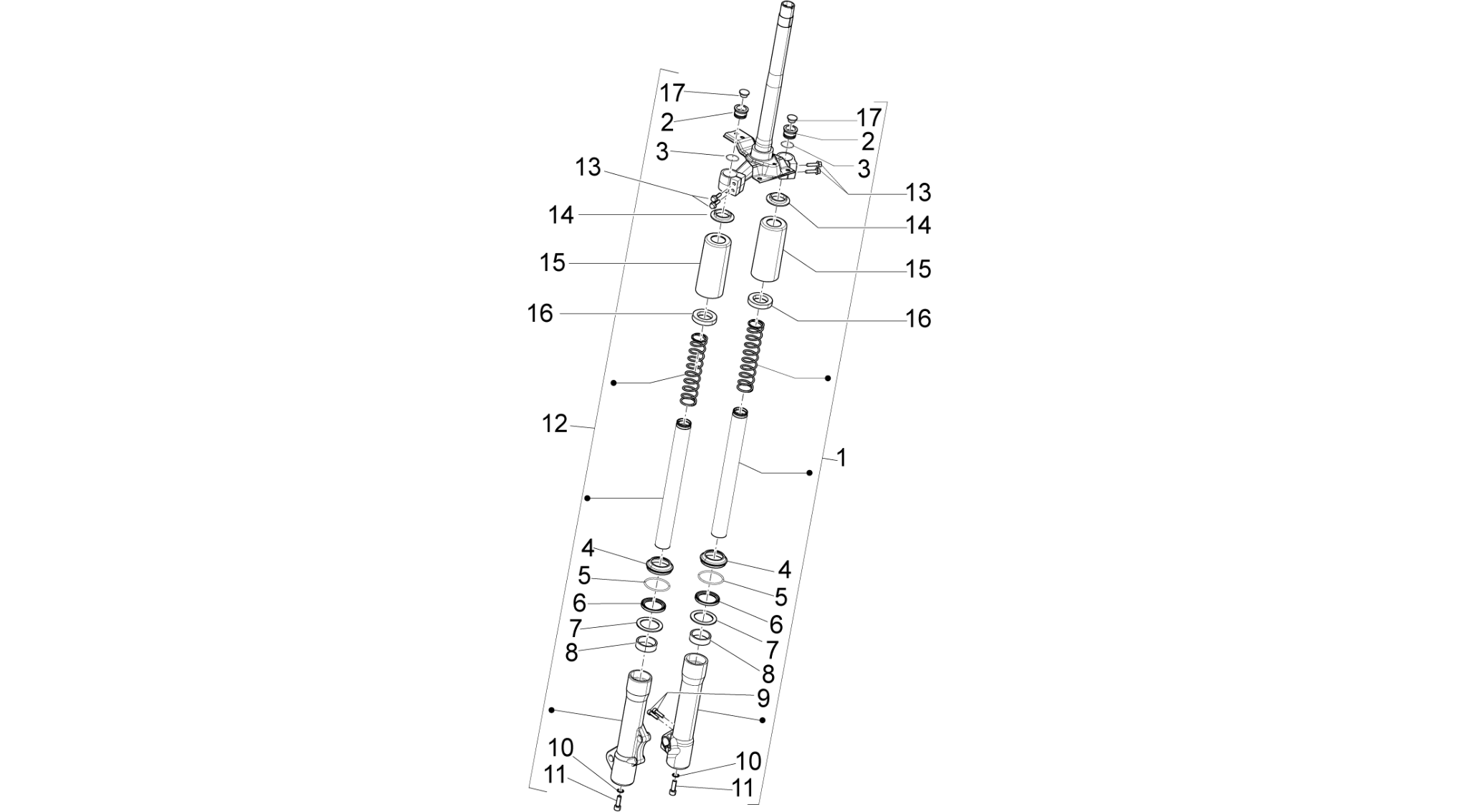 Fork's components (Kayaba)